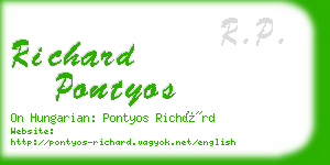 richard pontyos business card